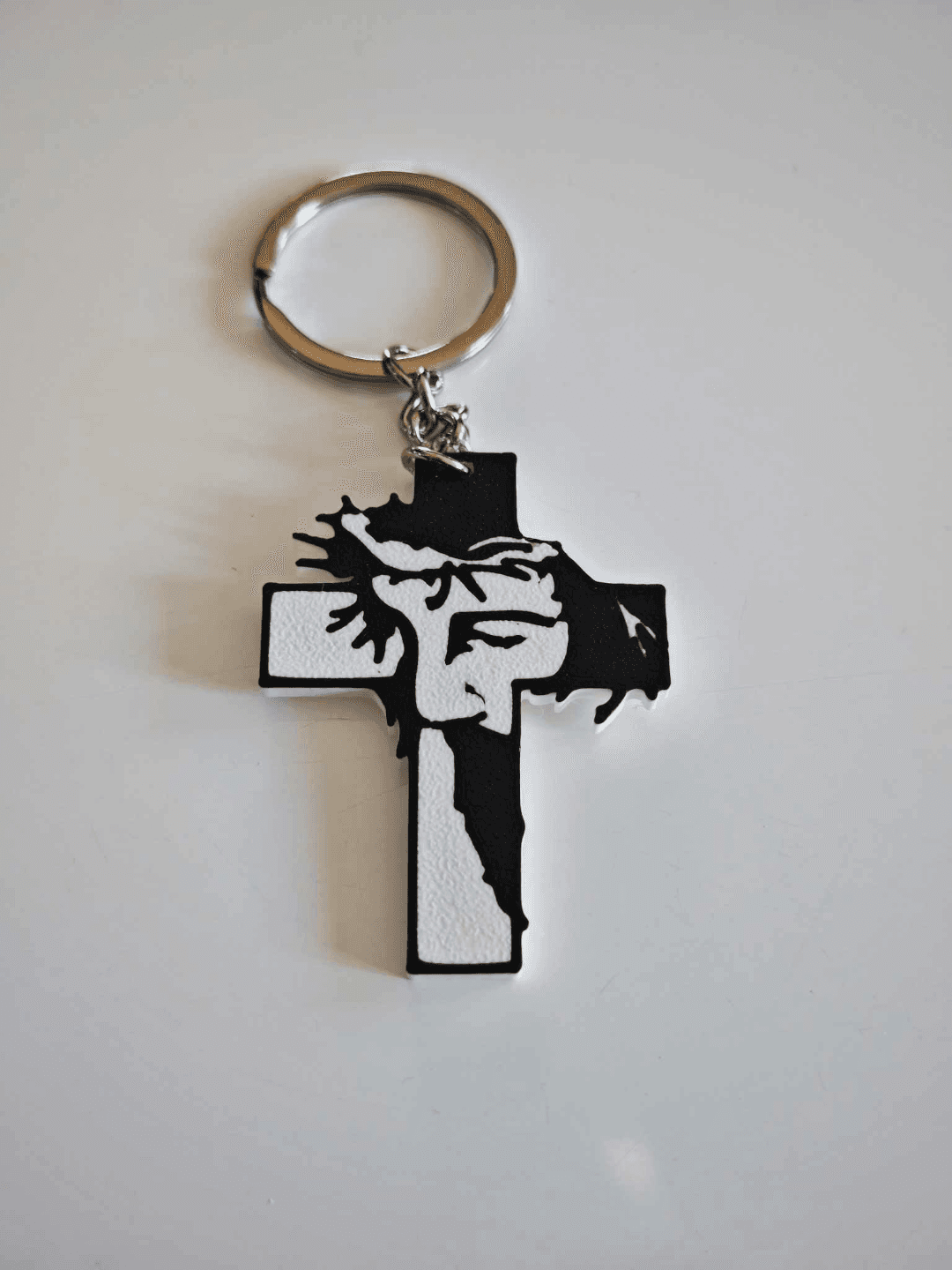 Chaveiro Artesanal Cruz com Cristo