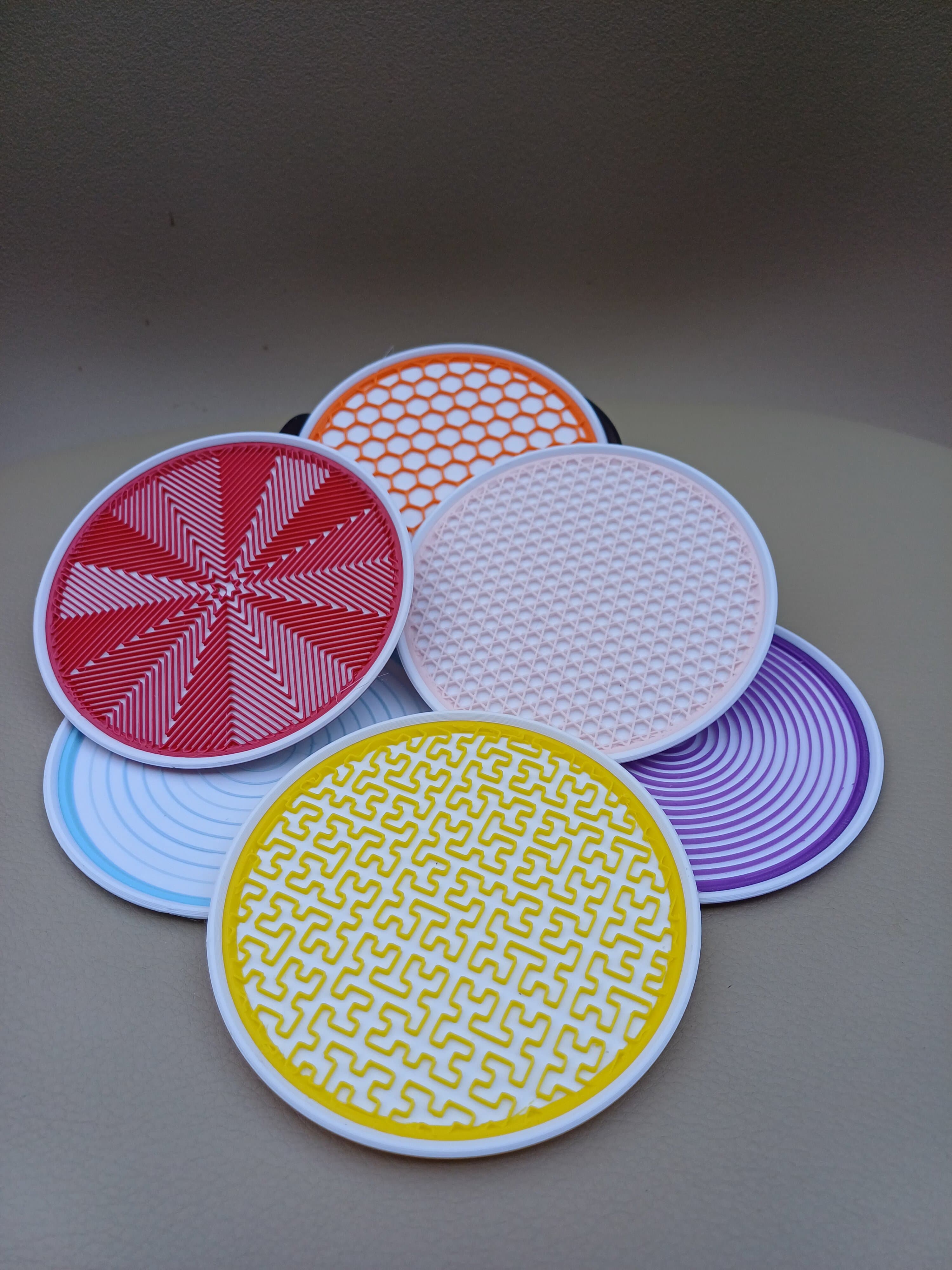 Porta-Copos Geométricos - detalhe do padrão