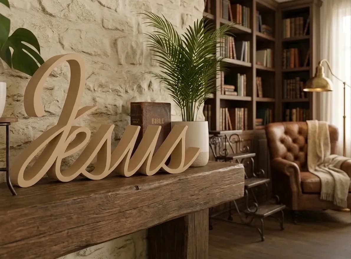 Quadro Artesanal Cristo Linha Contínua