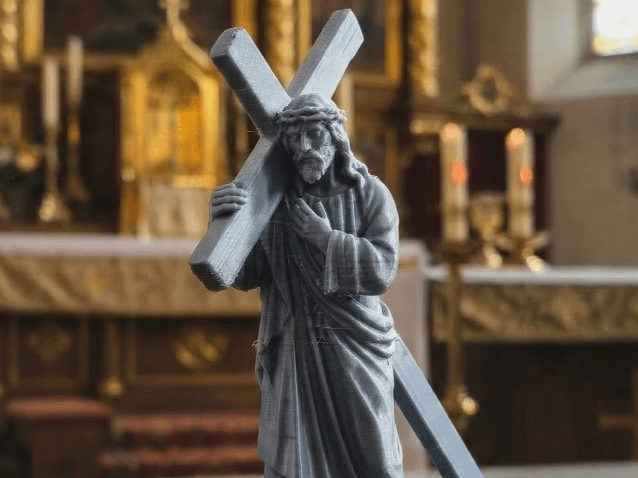 Estátua Artesanal Cristo com a Cruz