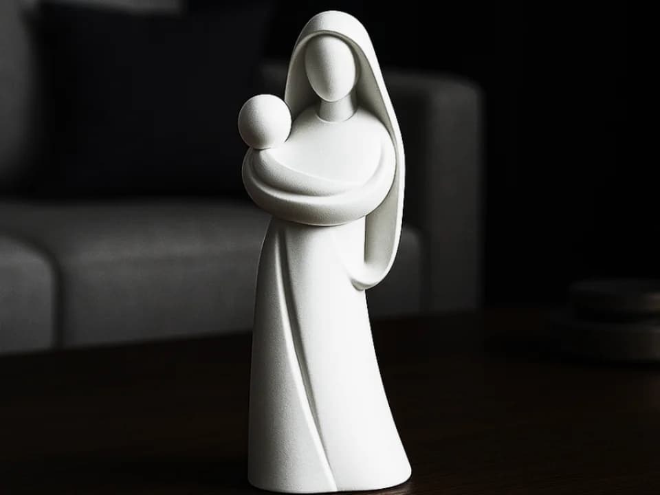 Imagem Artesanal Maria com o Menino